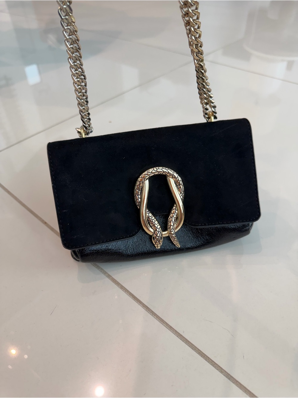 Express Black Shoulder Bag with Gold Hardware - Picture 2 of 6